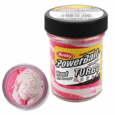 Тесто "BERKLEY" PowerBait Select Glitter Turbo Dough - bubble gum 50г