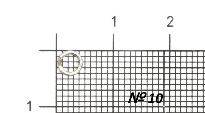 Заводное кольцо Namazu RING-A, цв. Cr, р. 10 ( d=4,3 mm), test-3,5 кг (уп.10 шт)
