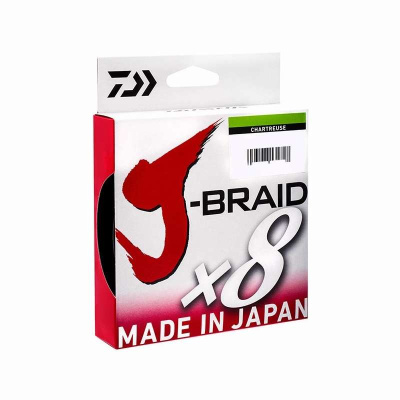 Леска плет. "DAIWA" J-Braid X8 chartreuse 0.10 150м