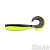Твистер YAMAN Lazy Tail Shad, р.9 inch цвет #32 - Black Red Flake/Chartreuse (уп. 2 шт.)