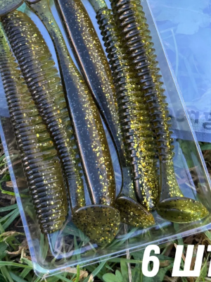 Виброхост Green Fish JIG MIX Awaruna 3,5" цв.13 (6 штук)