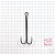 Крючок KOI "3 XL DOUBLE HOOK", размер 4/0 (INT), цвет BN, двойник (10 шт.)