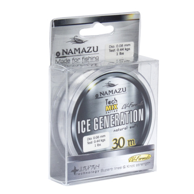 Леска Namazu "Ice Generation", L-30 м, d-0,26 мм, test-5,12 кг, прозрачная