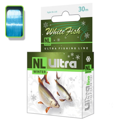 Леска "AQUA" NL Ultra White Fish белая рыба 0.14 30м