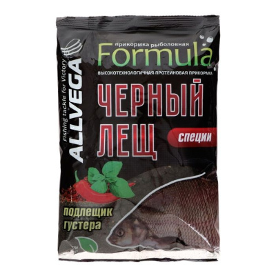 Прикормка "ALLVEGA" Formula Black Bream Spice черный лещ (специи) 900 гр.