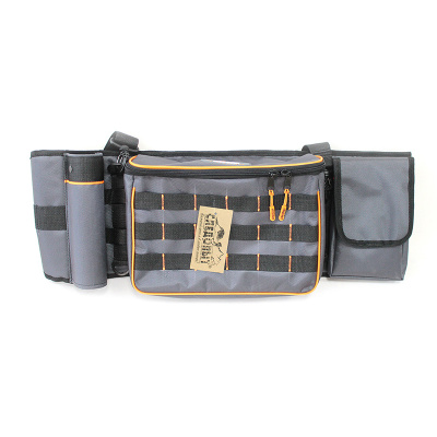 Сумка рыболовная поясная "СЛЕДОПЫТ" Fishing Belt Bag, 74х22х10 см, цв. серый + 2 коробки Luno 20