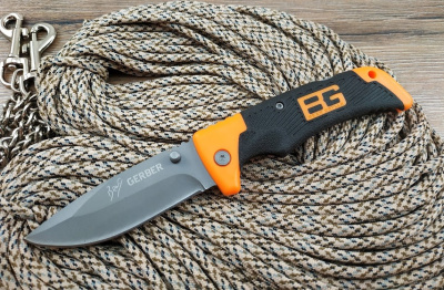 Нож турист."Gerber" 114 оранж.
