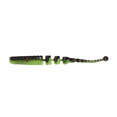 Слаг YAMAN PRO Dasty, р.1,7 inch, цвет #32 - Black Red Flake/Chartreuse (уп. 10 шт.)