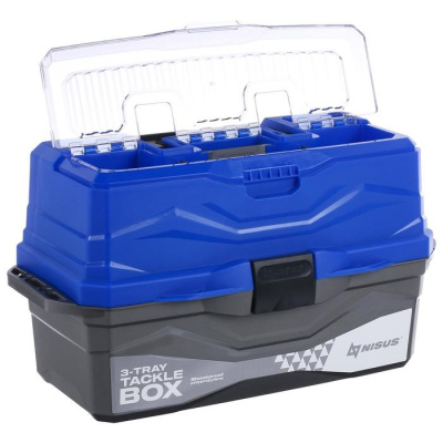Ящик рыболовный "NISUS" Tackle Box трехполочный синий (N-TB-3-B)