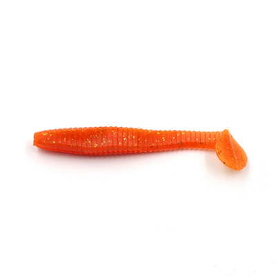Виброхвост YAMAN Flatter Shad, р.3 inch, цвет #03 - Carrot gold flake (уп. 6 шт.)