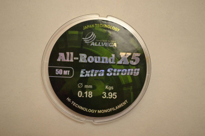 Леска "ALLVEGA" All-round X5 0.18 50м