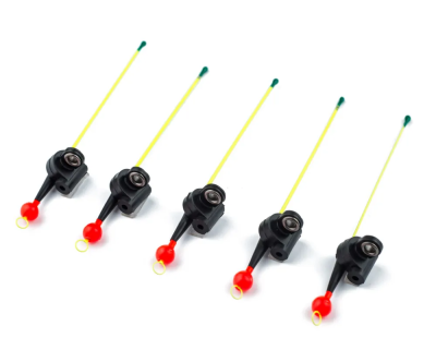 Сторожок поворотный "Мотылёк" №2 с бусиной фц желтый (0,5 - 1,0 гр.)