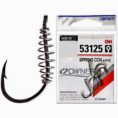 Крючок OWNER 53125 Spring Chinu w/Eye BC №8 (5 шт.)