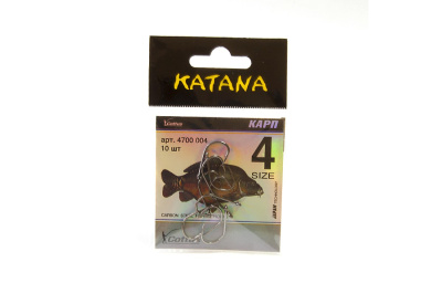 Крючок "COTTUS" Katana Карп 4700 №4 (10шт.)