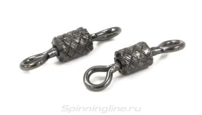 Вертлюг Namazu Pro ROLLING RIBBED SWIVEL, латунь, цв. Carbon, р. 8, test-9 кг (уп. 10 шт.)