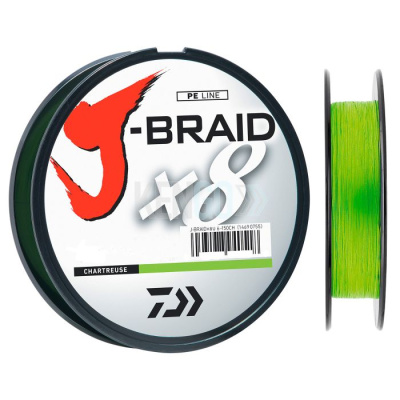 Шнур Daiwa J-Braid X8 Chartreuse 0.24мм 40lb 150м