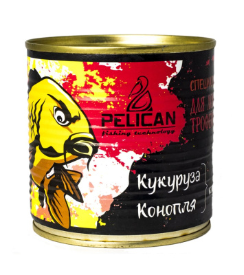 Злаки запарен. "PELICAN" Кукуруза-Конопля аромат клубника 430мл