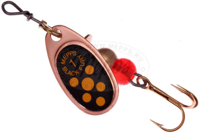 Блесна "MEPPS" Comet Black Fury №1 Yellow C 3,5 гр.