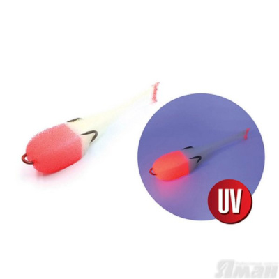 Поролоновая рыбка YAMAN на двойнике, р. 110 мм, цвет 15 UV (1 шт.)