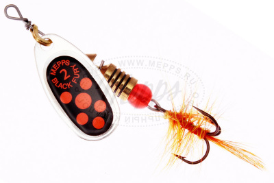 Блесна "MEPPS" Comet Black Fury Mouche №2 OR S 4,5 гр.