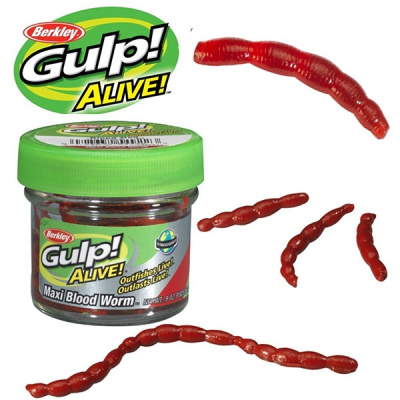 Приманка силик. "BERKLEY" Gulp Alive Bloodworms L 1236977