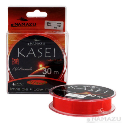Леска Namazu "Kasei", L-30 м, d-0,08 мм, test 0,44 кг, красный
