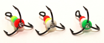 Крючок-тройник "MUSTAD" с каплей в ассорт. №12 тип 1024 (1 шт.)