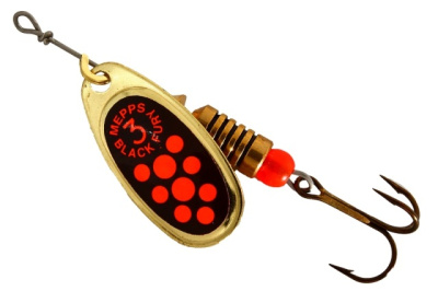 Блесна "MEPPS" Comet Black Fury №3 OR G 6,5 гр.