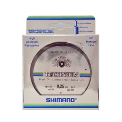 Леска Shimano Technium line 200м 0,16мм ind/box 3кг