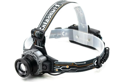 Фонарь налобный "СИБИРСКИЙ СЛЕДОПЫТ-Вольт-М", 1 LED, zoom, аккум. 220В