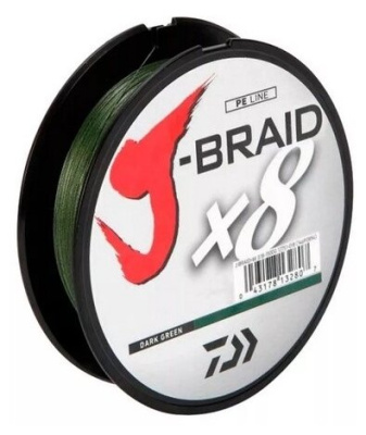 Леска плет. "DAIWA" J-Braid X8 Dark Green 0.10 150м