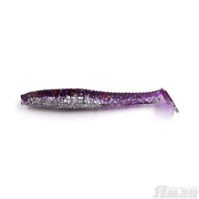 Виброхвост YAMAN Flatter Shad, р.3 inch, цвет #19 - Silver Violet (уп. 6 шт.)