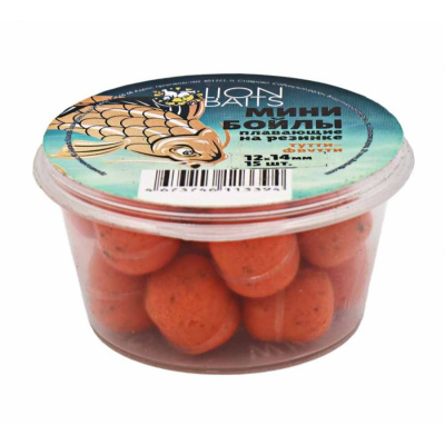 Бойлы плавающие на резинке "Lion Baits" 12x14 мм (банка 15 шт.) Тутти-фрутти