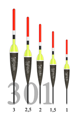 Поплавок "WORMIX" 301 бальса 2г 30120