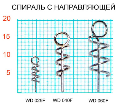 Спираль с направляющей 2.5мм д/фиксации приманки "FISH SEASON" 10шт WD3025