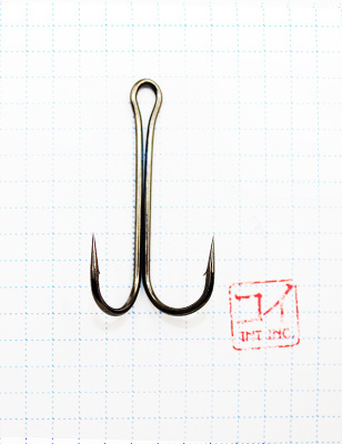 Крючок KOI "DOUBLE HOOK", размер 3/0 (INT), цвет BN, двойник (10 шт.)