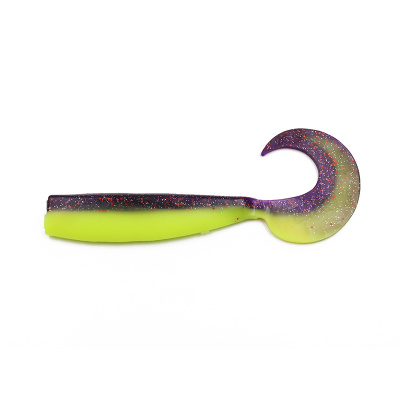 Твистер YAMAN Lazy Tail Shad, р.5 inch цвет #26 - Violet Chartreuse (уп. 4 шт.)