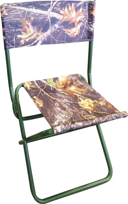 Стул туристич. "СЛЕДОПЫТ" складной со спин., сред. 350х470х810мм, труба сталь 20х1мм (лес темный)