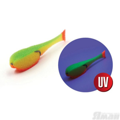 Поролоновая рыбка YAMAN на двойнике, р. 95 мм, цвет 21 UV (1 шт.)