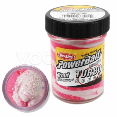 Тесто "BERKLEY" PowerBait Select Glitter Turbo Dough - bubble gum 50г