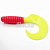 Твистер YAMAN Spiral, р.6 inch, цвет # 07 - Ambulance (уп. 4 шт.)