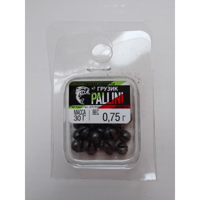 Набор грузил-дробинок однокалиберных "PALLINI" 0.75 гр. (30 гр.)