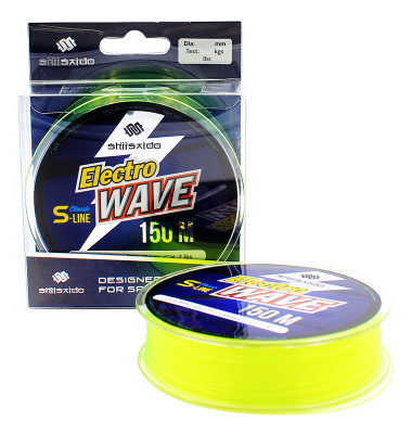 Леска "Shii Saido" Electro wave, L-150 м, d-0,165 мм, test-2,16 кг, желтая