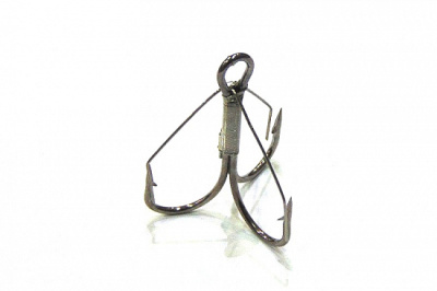 Крючок KOI "WEEDLESS TREBLE HOOK", размер 4 (INT), цвет BN, тройник незацепл. (5 шт.)