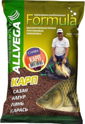 Прикормка "ALLVEGA" Formula Carp Plum карп (слива) 900 гр.