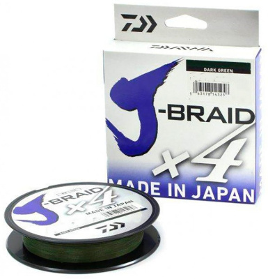 Леска плет. "DAIWA" J-Braid X4 зел. 0.33 135м