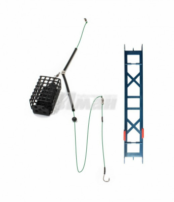 Оснастка фидерная Яман «Лещ», кормушка 80 гр. шнур 0,25 мм, крючок №6 на мотовиле