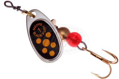 Блесна "MEPPS" Comet Black Fury №1 Yellow S 3,5 гр.