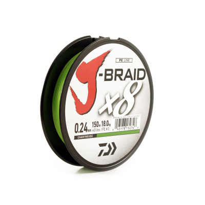 Леска плет. "DAIWA" J-Braid X8 Chartreuse 0.24 150м