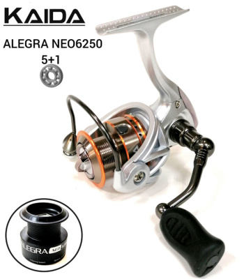 Катушка "KAIDA" Alegra Neo 6250 (5+1 подш.)